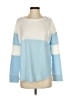 Blue Rain Color Block Blue Pullover Sweater Size S - photo 1