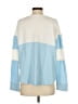 Blue Rain Color Block Blue Pullover Sweater Size S - photo 2