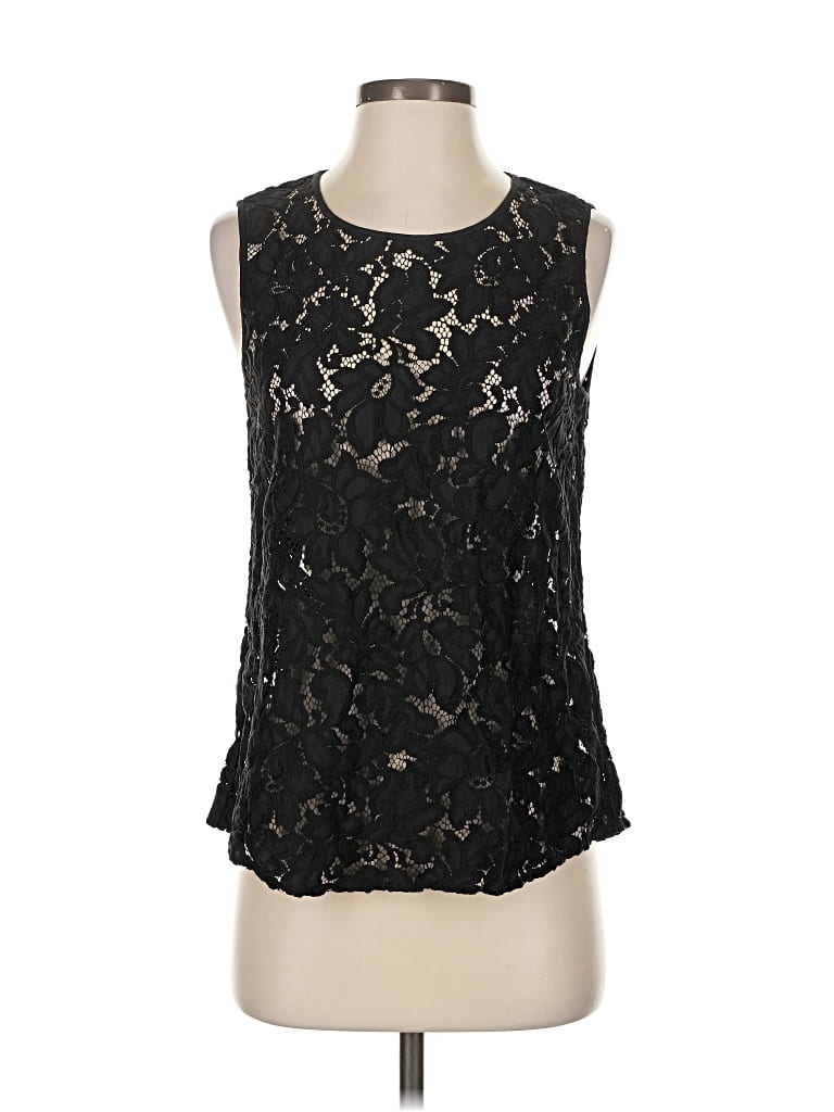 Pre-owned Diane Von Furstenberg Sleeveless Blouse In Black