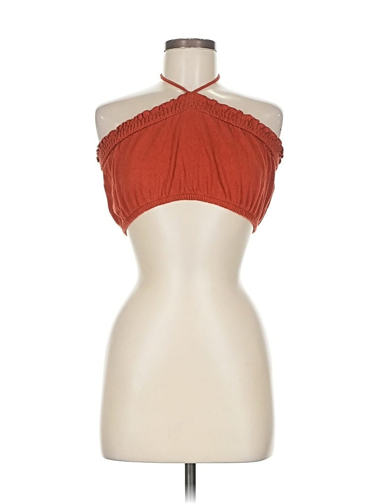 Pre-owned Fp Beach Sleeveless Blouse In Orange