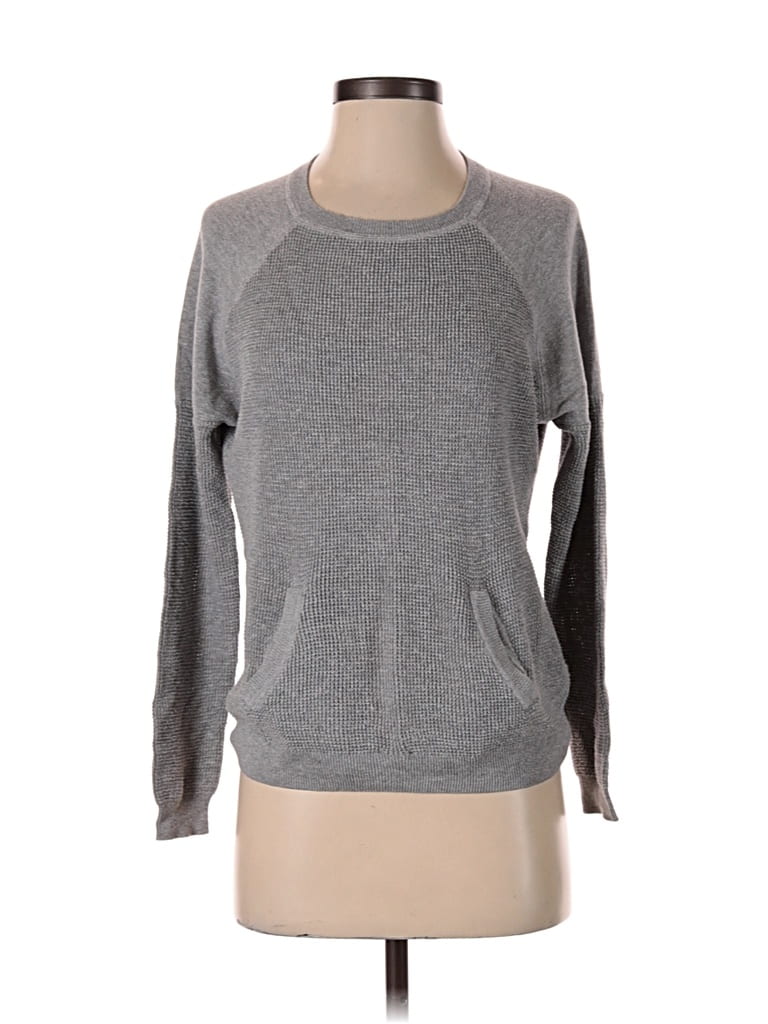 Pre-owned Olivia Sky Pullover Sweater In Gray