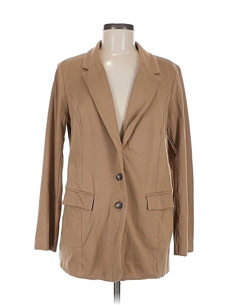 Pre-owned Jjill Blazer Jacket In Brown