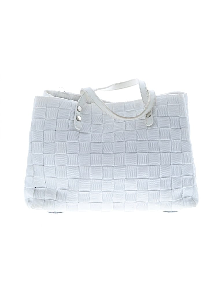 Pre-owned 120% Lino Shoulder Bag In White