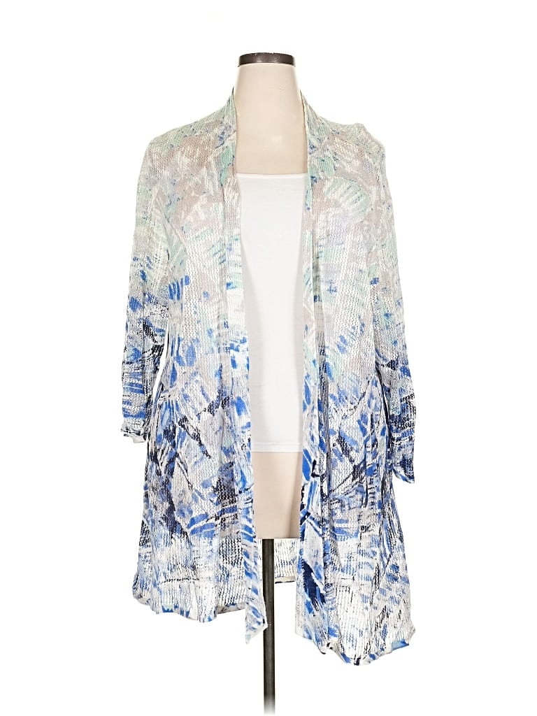 Pre-owned Nic + Zoe Cardigan Sweater In Blue