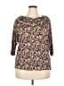 Assorted Brands Brown 3/4 Sleeve Blouse Size 2X - photo 1