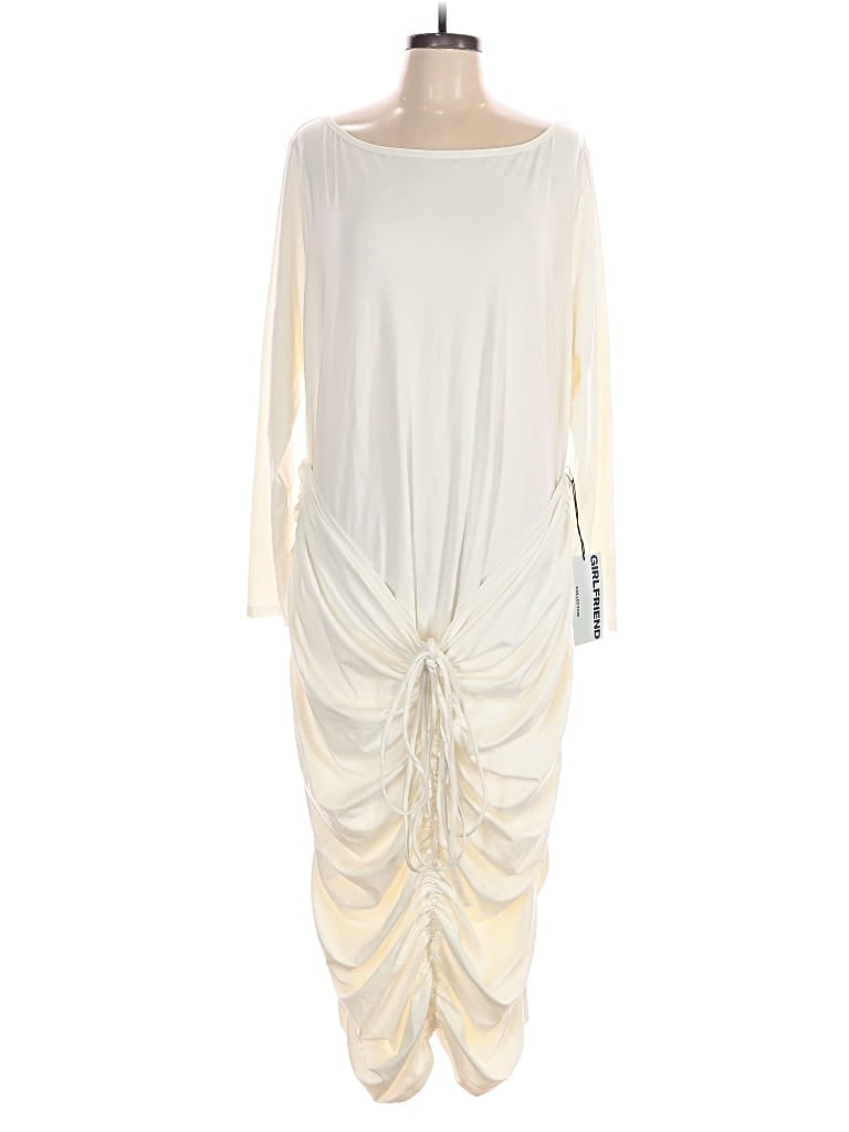 Pre-owned Girlfriend Collective Casual Dress In White