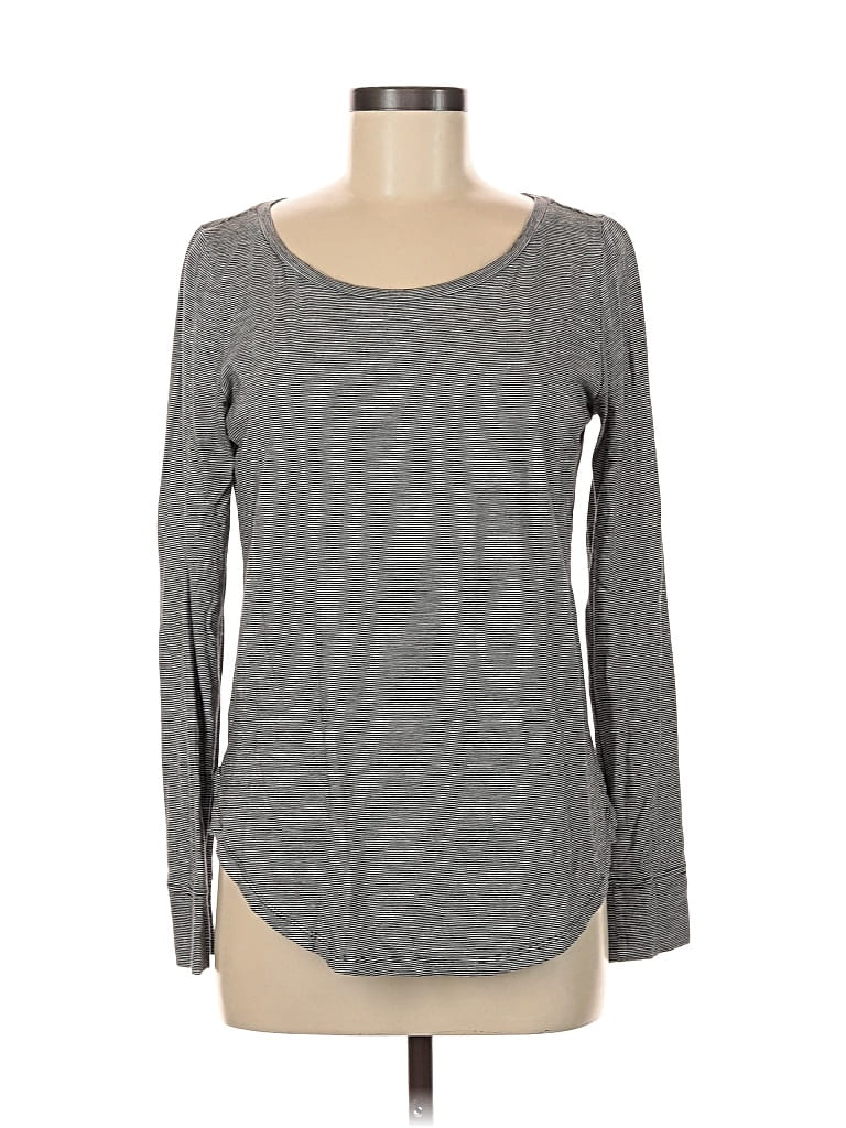 Pre-owned Ann Taylor Loft Long Sleeve T-shirt In Gray