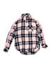 Justice 100% Viscose Plaid Pink Long Sleeve Button-Down Shirt Size 10 - photo 1