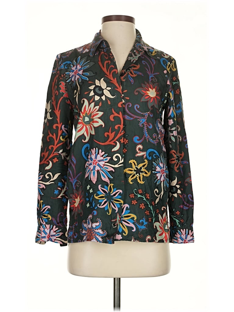 Pre-owned Tory Burch Long Sleeve Blouse In Black