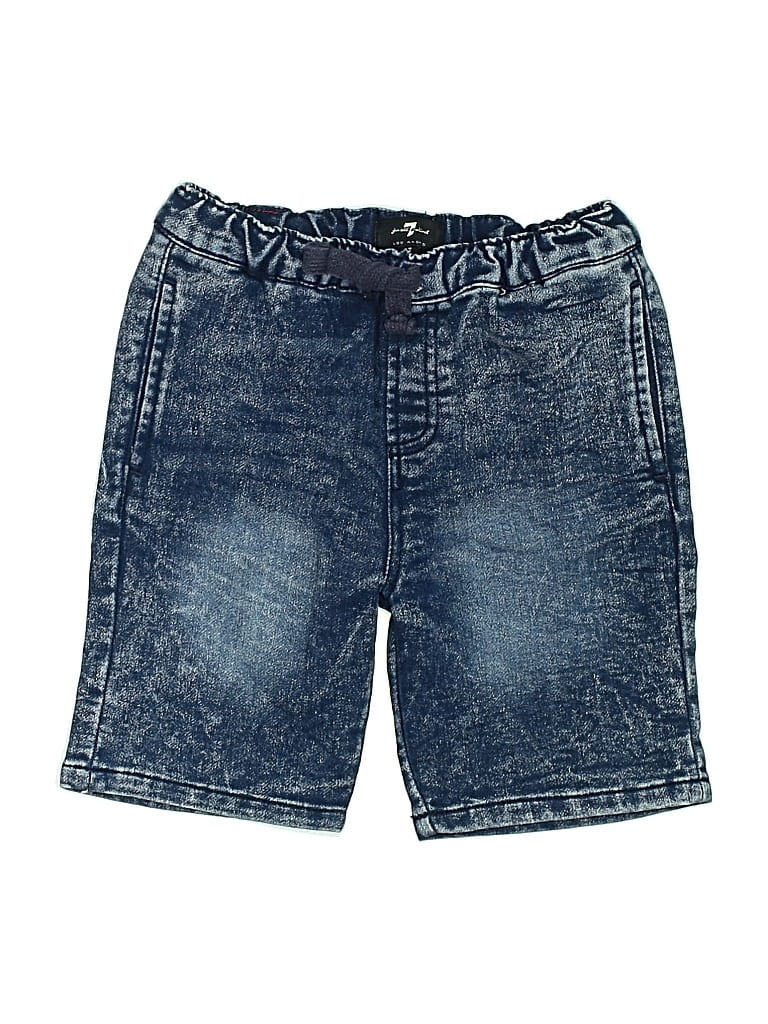 Pre-owned 7 For All Mankind Kids' Denim Shorts In Blue