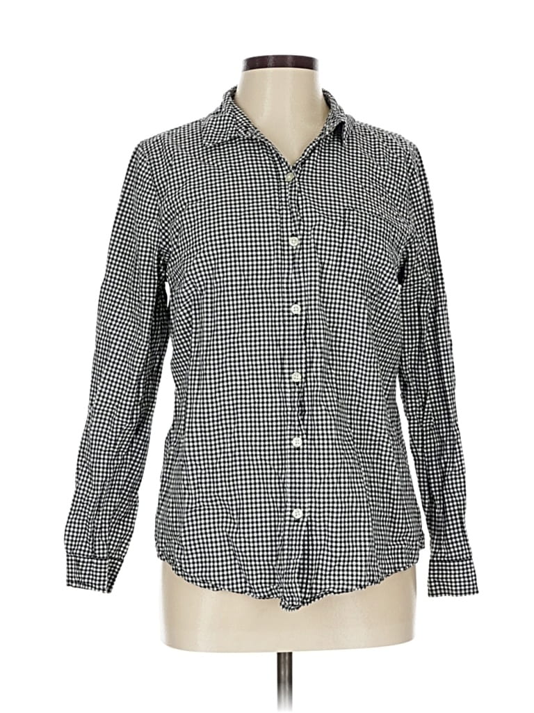 Pre-owned Old Navy Long Sleeve Button Down Shirt In Gray
