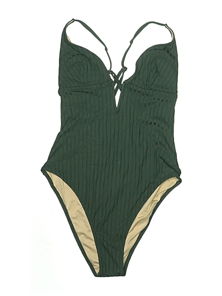 Pre-owned Shade & Shore One Piece Swimsuit In Green