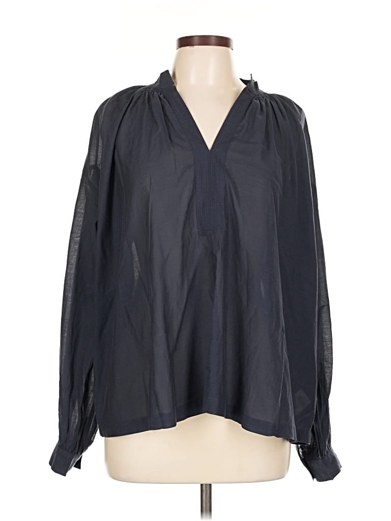 Madewell Long Sleeve Blouse In Black