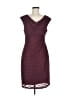 Connected Apparel Tweed Burgundy Cocktail Dress Size 8 - photo 1