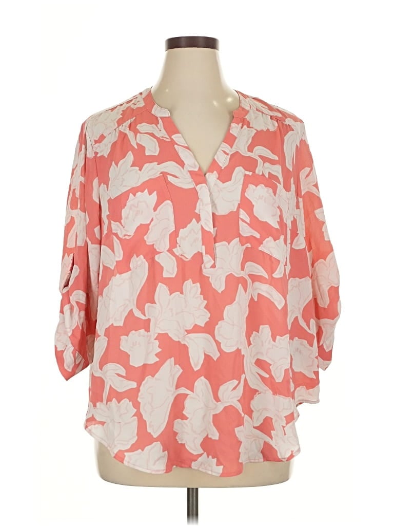 Pre-owned Torrid 3/4 Sleeve Blouse In Orange