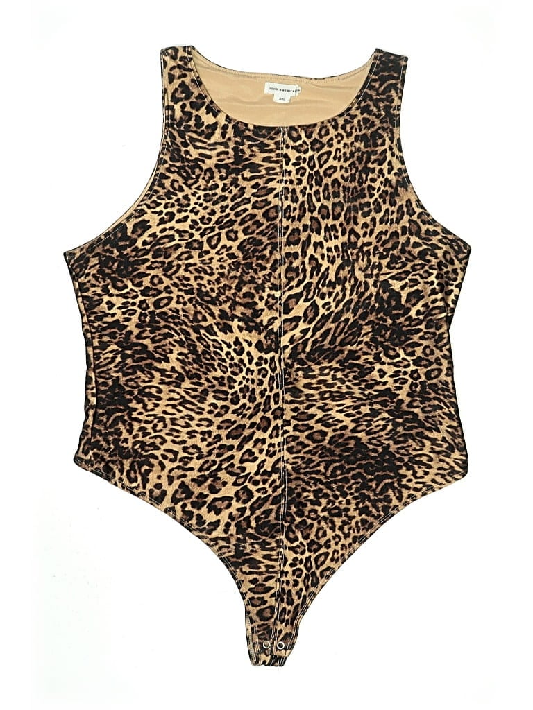Pre-owned Good American Bodysuit In Gold