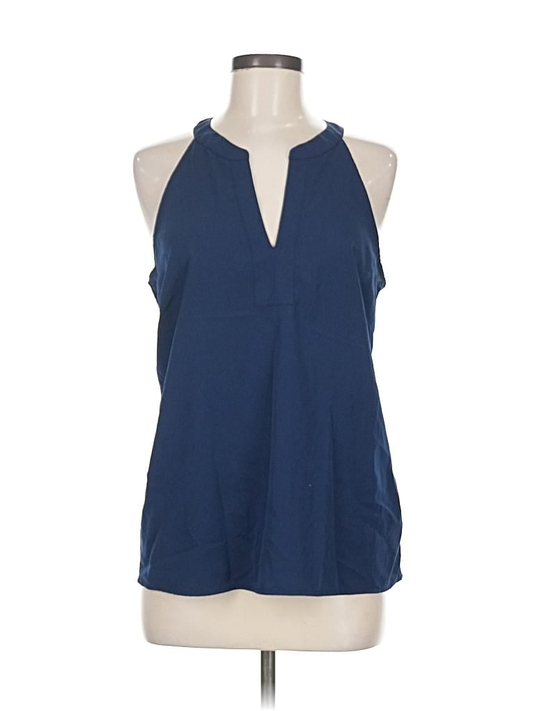 Pre-owned Banana Republic Factory Store Sleeveless Blouse In Blue