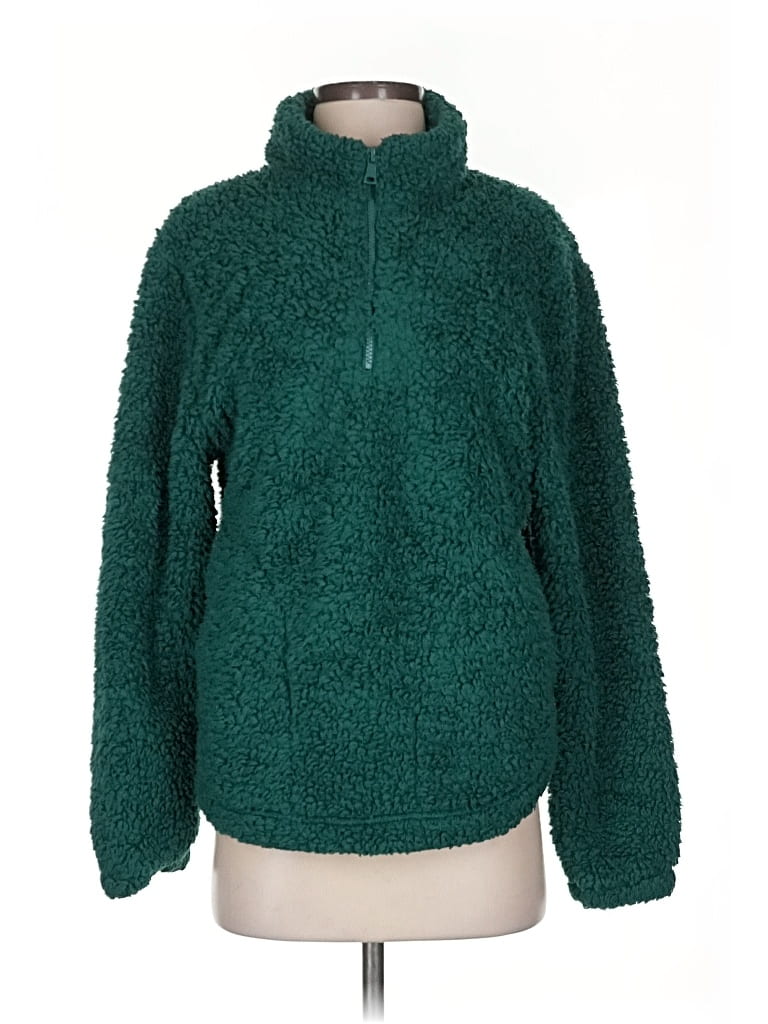 Pre-owned Gap Fleece Jacket In Green