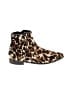 J.Crew Animal Print Brown Ivory Ankle Boots Size 7 - photo 1