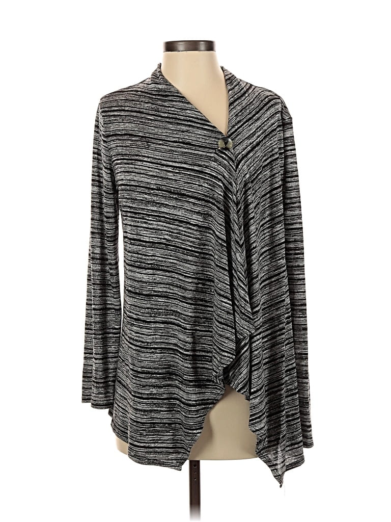 Pre-owned Ab Studio Cardigan Sweater In Gray