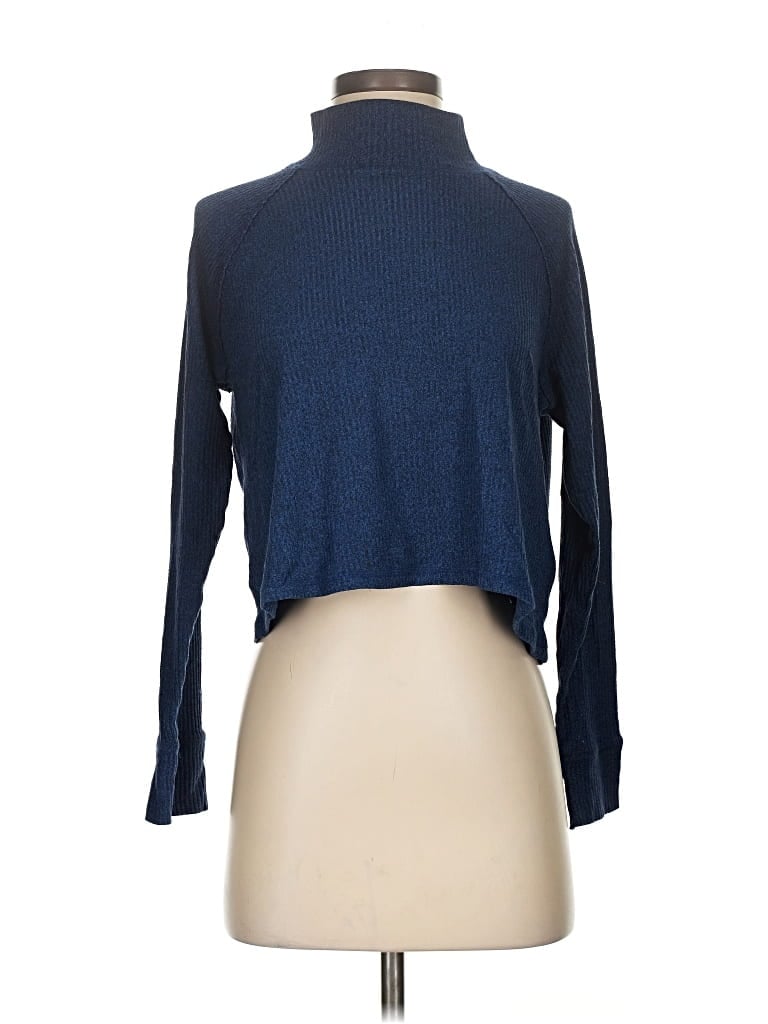 Pre-owned Abercrombie & Fitch Turtleneck Sweater In Blue