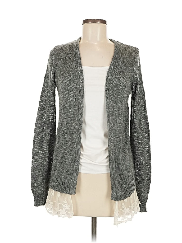 Pre-owned Ab Studio Cardigan Sweater In Gray