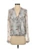 Matison Stone Gray Long Sleeve Blouse Size M - photo 1