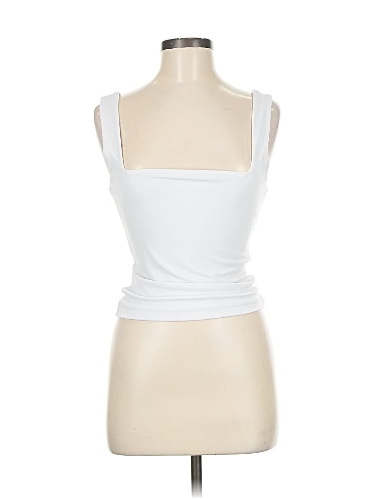 Pre-owned Leith Sleeveless Top White Strapless Neckline Tops