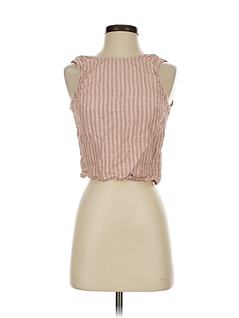 Pre-owned Madewell Sleeveless Blouse In Brown