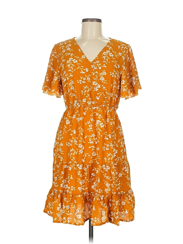 Pre-owned Shein Casual Dress In Orange