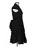 Wrapper Solid Black Casual Dress Size 3 - photo 4