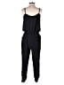 Aqua 100% Polyester Solid Black Jumpsuit Size S - photo 2