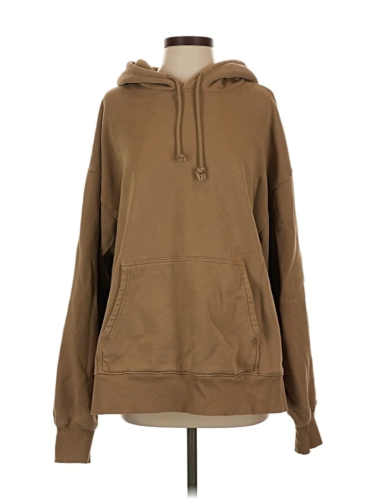 Pre-owned Tna Pullover Hoodie In Brown