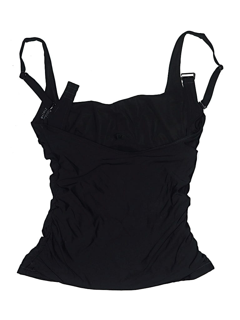 Pre-owned Athleta Swimsuit Top Black Solid Pattern Swimwear