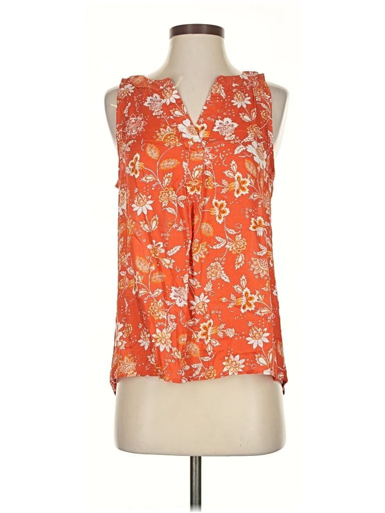Anne Carson Tank Top Orange Plunge Neckline Tops In Orange
