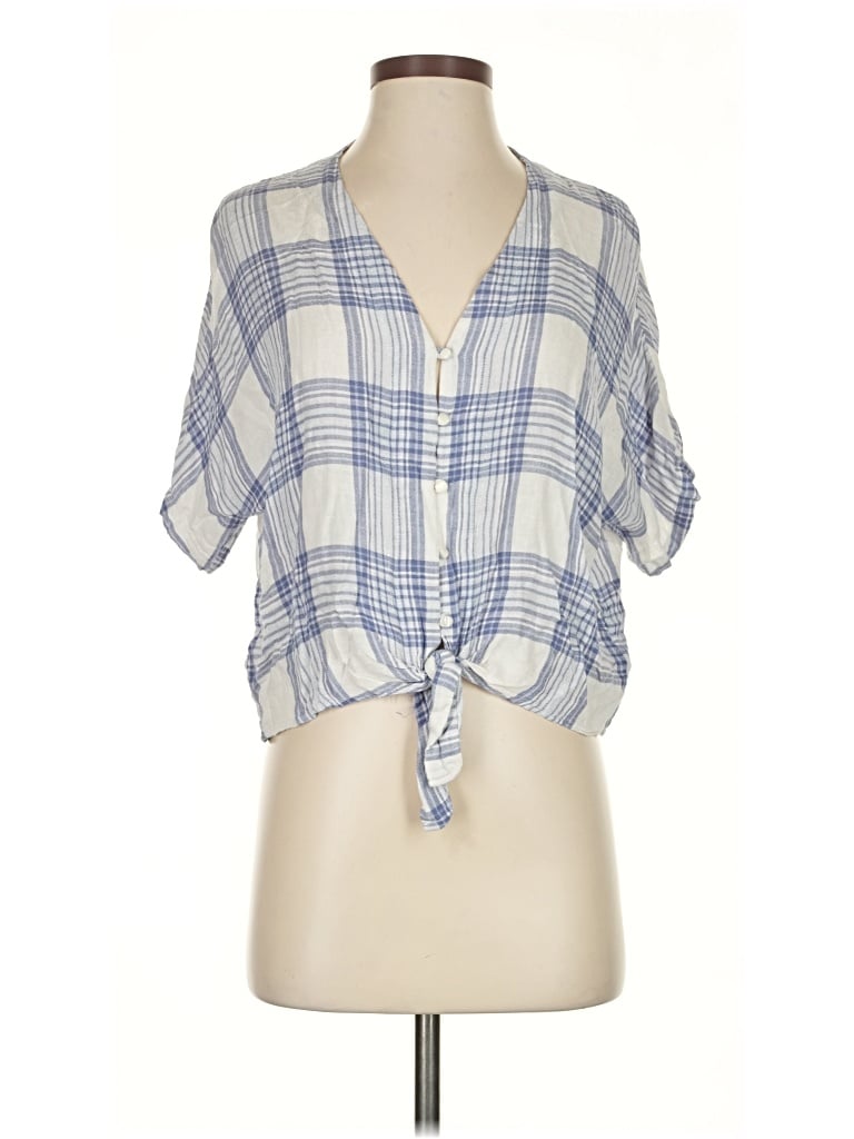 Pre-owned Rails Short Sleeve Blouse In Blue