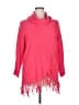 NY Collection 100% Acrylic Pink Poncho Size 1X - photo 1