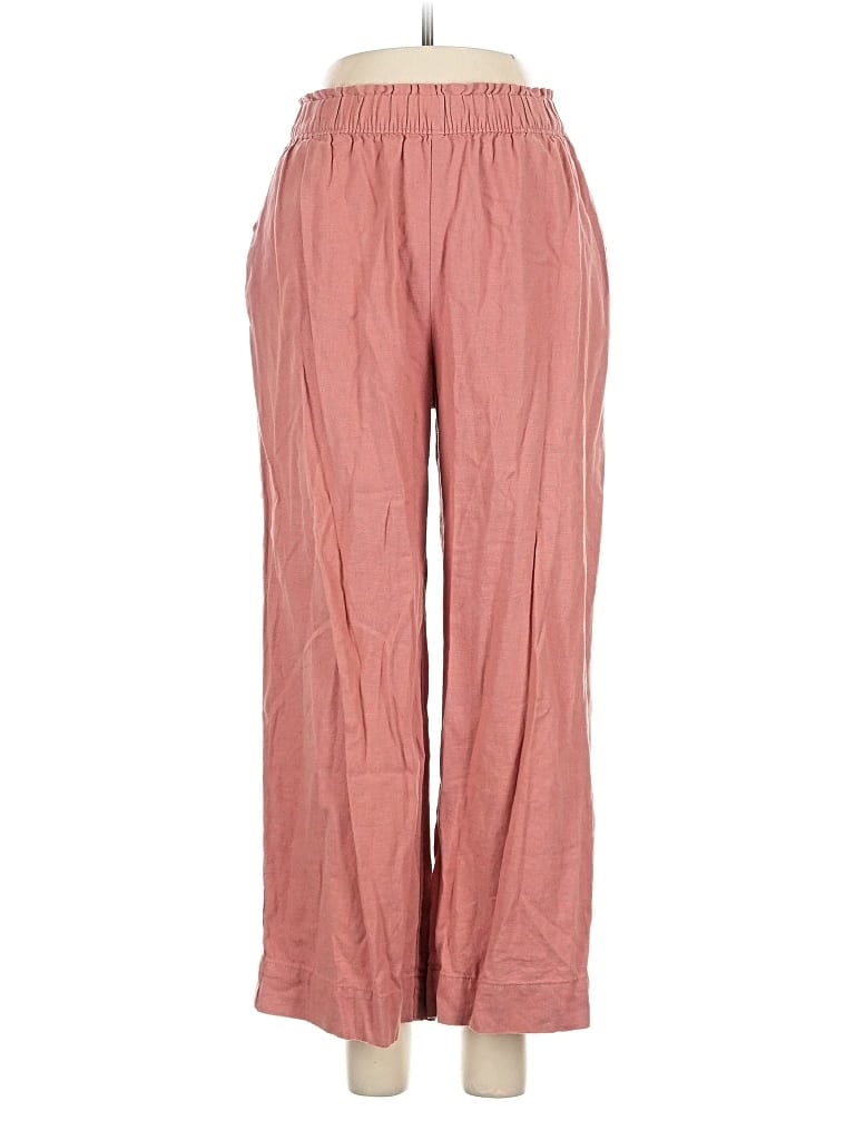 Pre-owned Abercrombie & Fitch Linen Pants In Pink