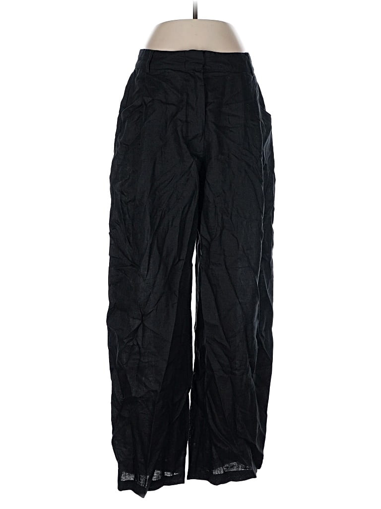 Pre-owned Aexae Linen Pants In Black