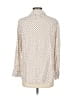 Max Studio 100% Rayon Polka Dots Ivory Long Sleeve Button-Down Shirt Size L - photo 2
