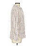 Max Studio 100% Rayon Polka Dots Ivory Long Sleeve Button-Down Shirt Size L - photo 4