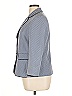 Kasper 100% Polyester Houndstooth Gray Blazer Size 14 - photo 5