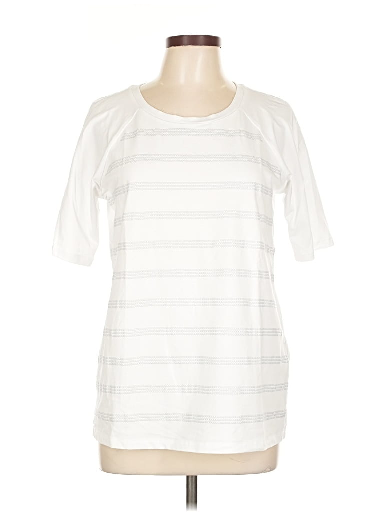 Pre-owned Diana Gallesi 3/4 Sleeve T-shirt In White