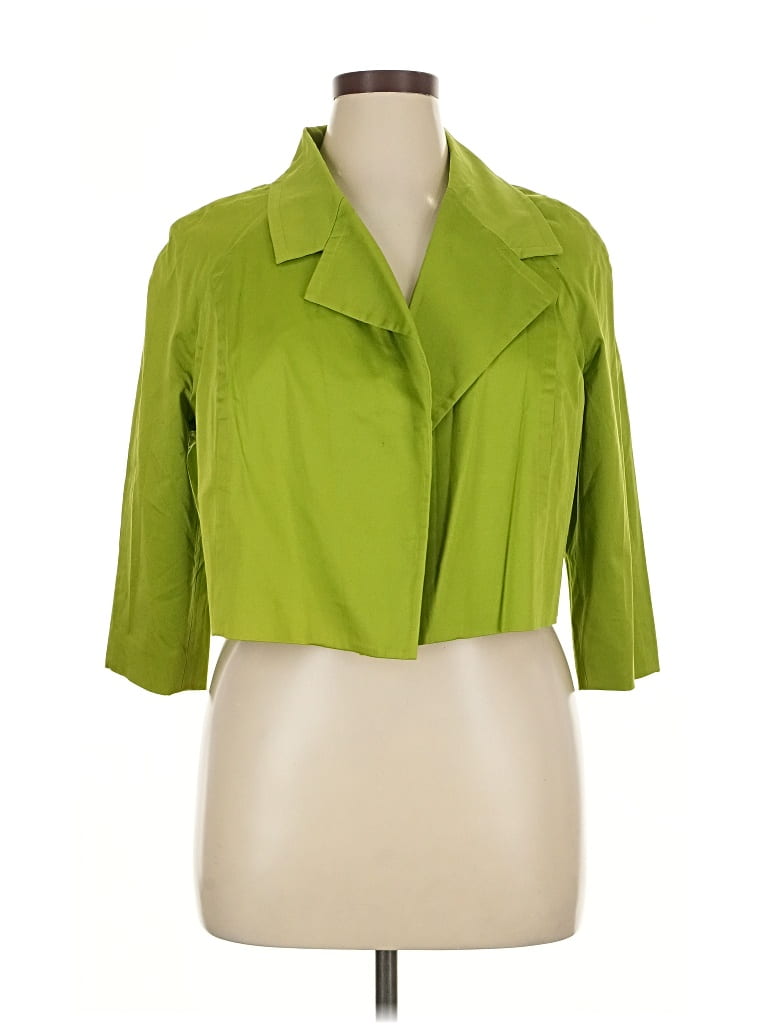 Pre-owned Newport News Blazer Jacket In Green