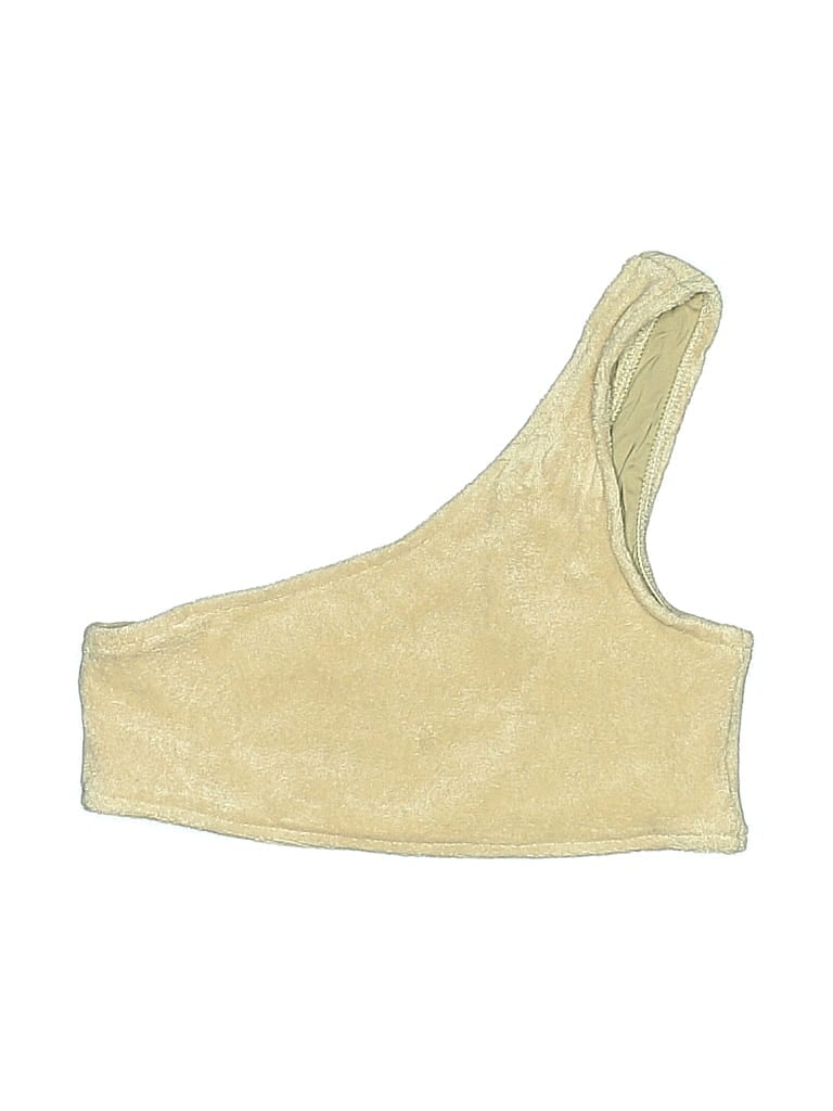 Pre-owned Frankies Bikinis Swimsuit Top Gold Swimwear