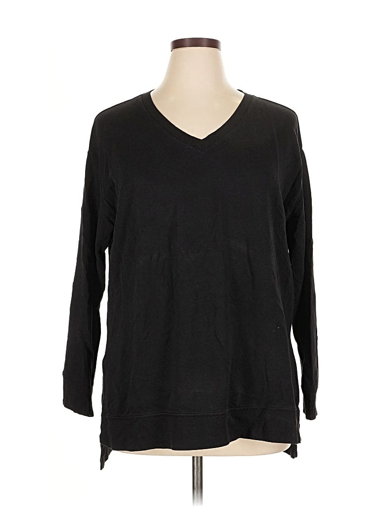 Pre-owned Chico's Pullover Sweater In Black