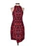 Nicholas 100% Silk Print Red Cocktail Dress Size 4 - photo 1