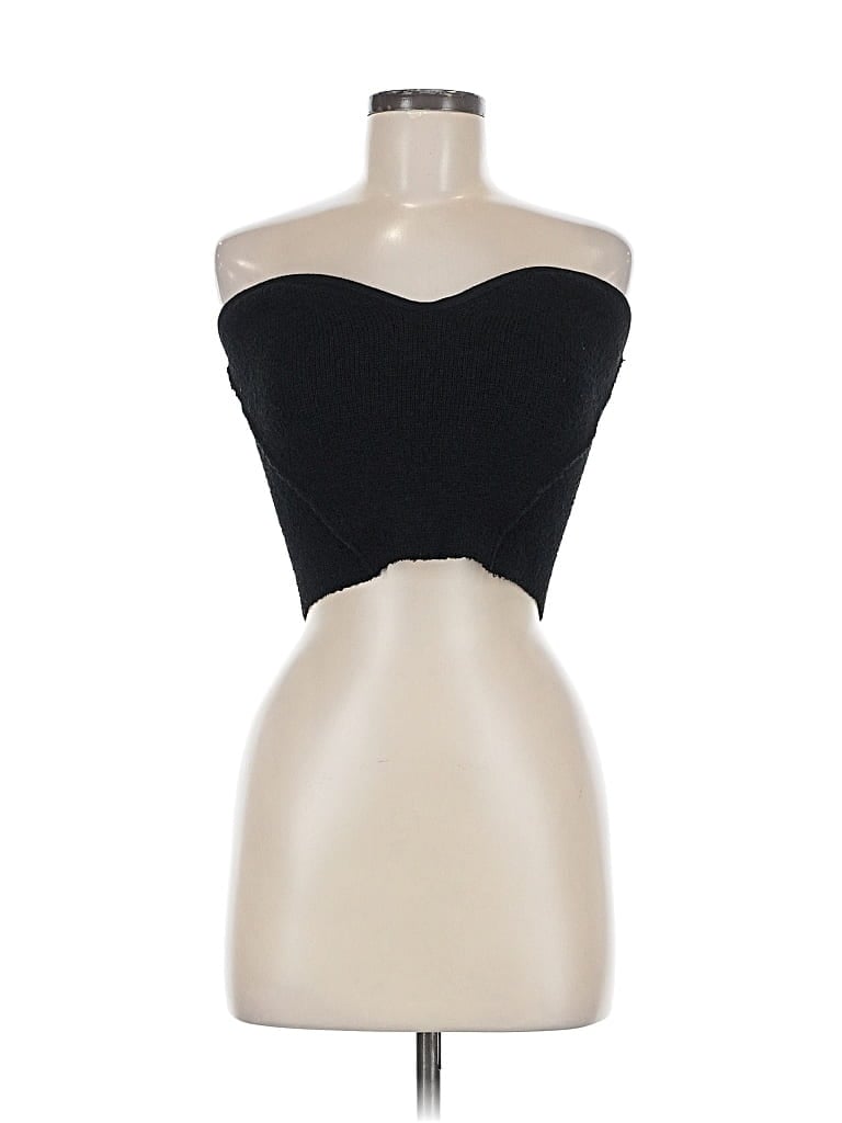 Pre-owned Mng Tube Top Black Strapless Neckline Tops
