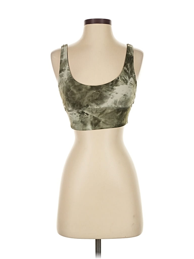 Pre-owned Lululemon Athletica Tank Top Green Strapless Neckline Tops