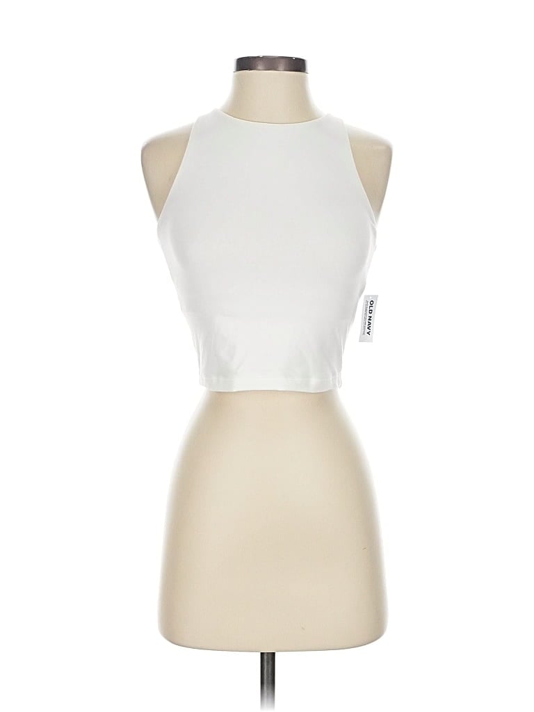 Active By Old Navy Tank Top White Halter Neckline Tops